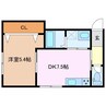 NEW DAYS Ⅱ 1DKの間取り