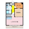 グリーンパレス瀬古口 1LDKの間取り