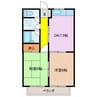 コーポ福井 2DKの間取り
