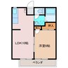 ハイツサンエー 1LDKの間取り