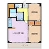 ロイヤルヒルズ美旗 2LDKの間取り