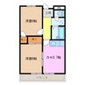 ハイツエイブリッジⅡ 2DKの間取り