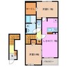 ムゲット 2LDKの間取り