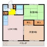ソレイユ発春 2LDKの間取り