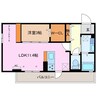 エクラ 1LDKの間取り