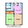 ハイツシャルム 2DKの間取り