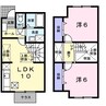 ハイム　エスポアール 2LDKの間取り