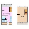 豊後町戸建 1LDKの間取り