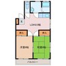 ハイツ東田原 2LDKの間取り