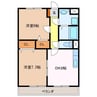 フラット立石A棟（伊賀市別府） 2DKの間取り