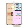 フラット立石C（青山羽根） 2LDKの間取り