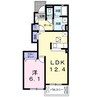 サンシャイン 1LDKの間取り