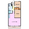 アップライト西原マンション 2LDKの間取り