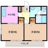 ドルチェハイム 2Kの間取り