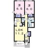 サニースクエア 2LDKの間取り