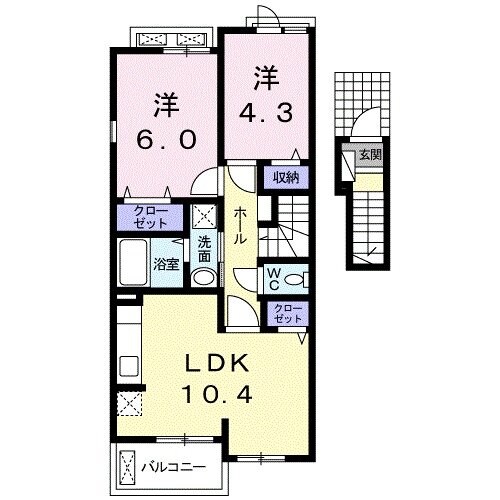 間取り図 カーサ・プリートＡ