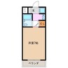 タイチハウス 1Kの間取り