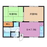 福嶋ハイツ 2DKの間取り
