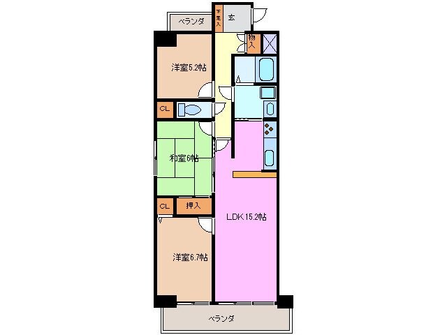 間取り図 ラポルテ桑名駅前