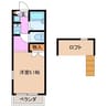 レーベンハイムⅡ 1Kの間取り