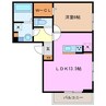 オルフィーク 1LDKの間取り