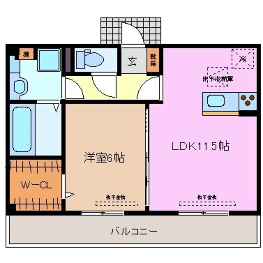 間取図 明楽　A棟