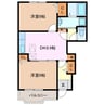 マンダリン　ヒル 2DKの間取り