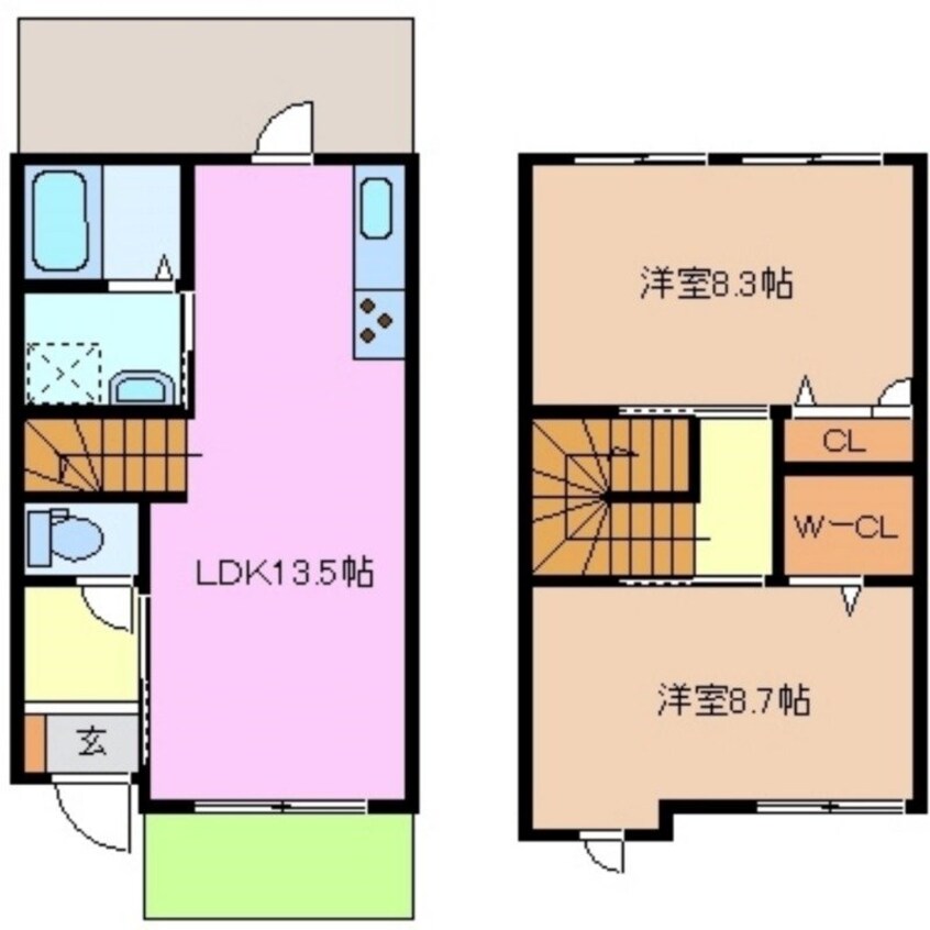 間取図 グランジュッテ　Ｅ