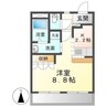 ダイセイヒルズ 1Kの間取り