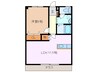 コーキア富洲原 1LDKの間取り