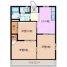 タウニー城の内 3DKの間取り