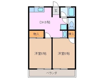 間取図 シティハイムコーポA棟