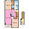 ルチェンテーＦ　Ⅰ 2LDKの間取り