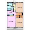 プランドール 2LDKの間取り