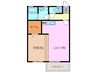 パインヒルズ 1LDKの間取り