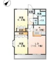 アシューレ B棟 2LDKの間取り