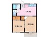 エステート川崎Ａ棟 2DKの間取り