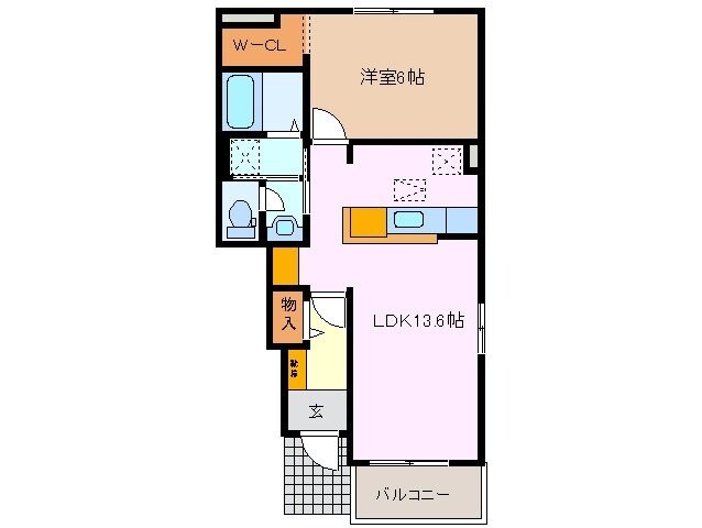間取り図 パディ－フィ－ルドＡ