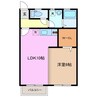 パインヒルズ 1LDKの間取り