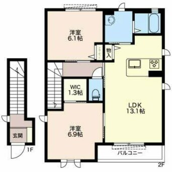間取図 カラー　クインテット