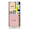 シャンボール桑名1002 1LDKの間取り
