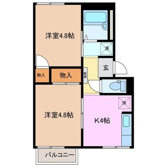 間取図 プレジール多度　M1