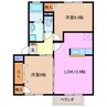 ヴィルアザレA棟 2LDKの間取り