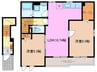 カトルセゾンＢ 2LDKの間取り