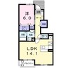 ピクシー　ヒルズ　Ｂ 1LDKの間取り