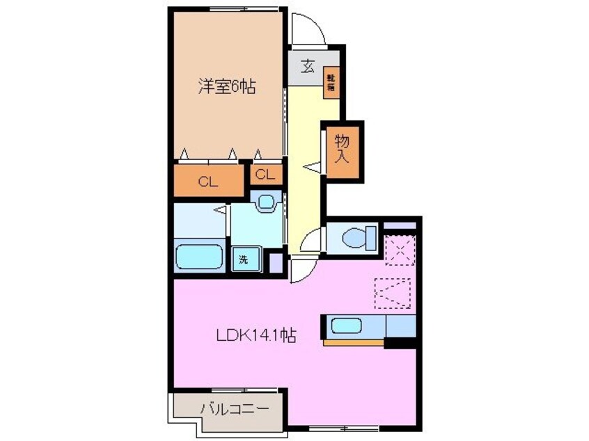 間取図 ピクシー　ヒルズ　Ｂ