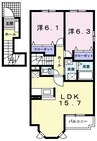 ピクシー　ヒルズ　Ａ 2LDKの間取り