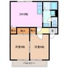 フレジェ 2DKの間取り