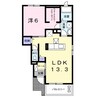 グランド　シャイン　Ⅵ 1LDKの間取り