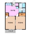 ロイヤルハイム 2DKの間取り